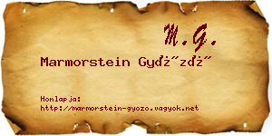 Marmorstein Győző névjegykártya